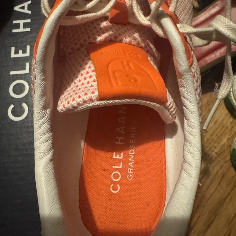 Cole Haan Orange and White Sneakers